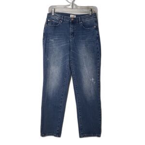 NICOLE MILLER SoHo High Rise Straight Leg Cropped Denim Jeans Womens Size 8